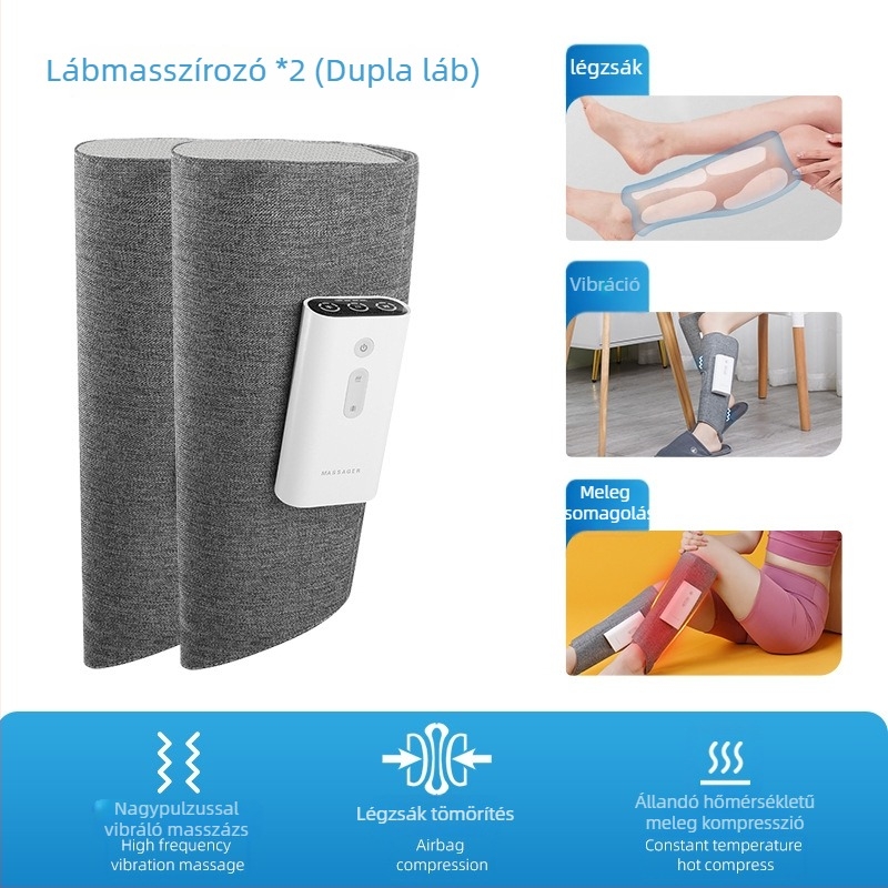 Lábmasszírozó, K705, infravörös fény, 3 sebesség, pneumatikus nyomás/motoros vibráció, súly 454 g