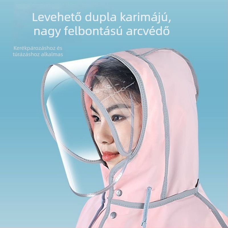 Hosszú esőköpeny gyerekeknek, fiúknak és lányoknak, iskolai biciklizéshez