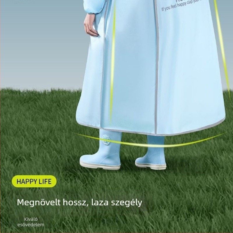 Hosszú esőköpeny gyerekeknek, fiúknak és lányoknak, iskolai biciklizéshez