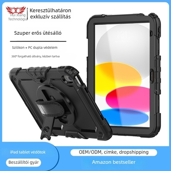 Apple iPad szilikon védőtok – ütésálló, ujjlenyomat-mentes, imprint kivitelezés, kompatibilis Apple iPad