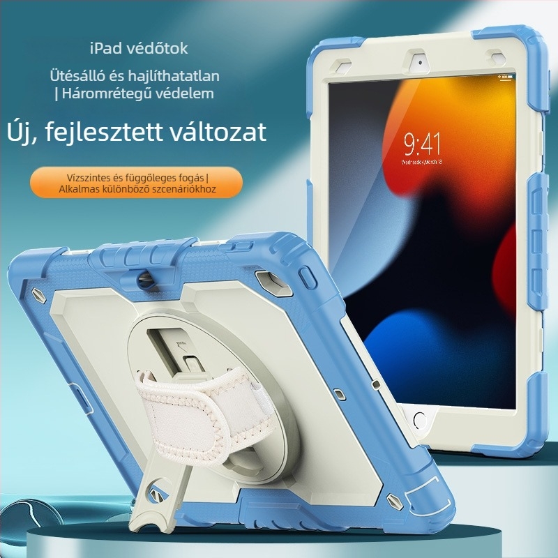 Apple iPad szilikon védőtok – ütésálló, ujjlenyomat-mentes, imprint kivitelezés, kompatibilis Apple iPad