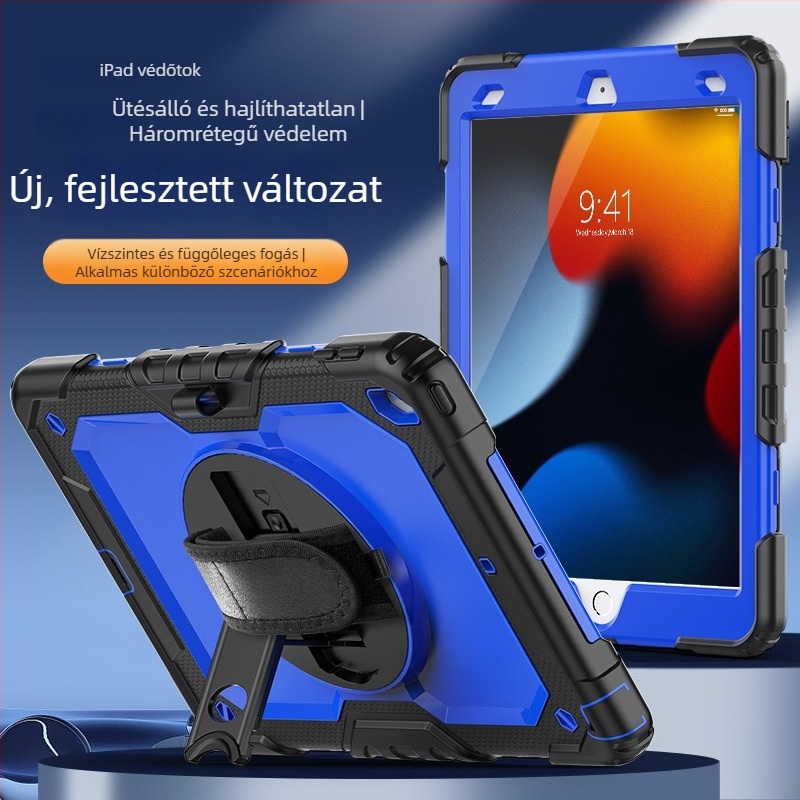 Apple iPad szilikon védőtok – ütésálló, ujjlenyomat-mentes, imprint kivitelezés, kompatibilis Apple iPad