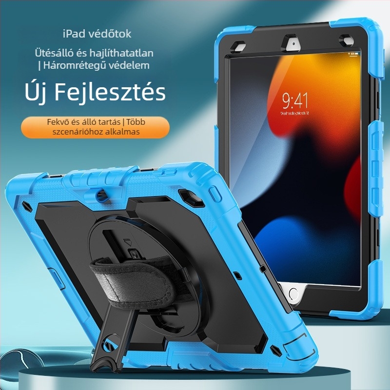 Apple iPad szilikon védőtok – ütésálló, ujjlenyomat-mentes, imprint kivitelezés, kompatibilis Apple iPad