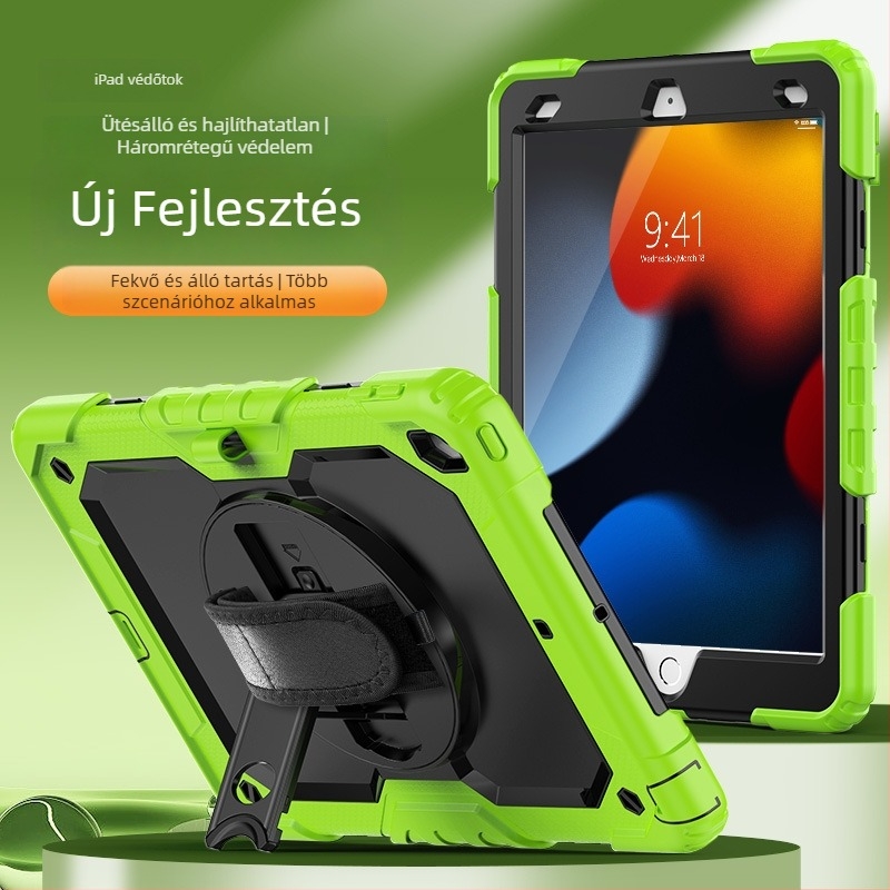 Apple iPad szilikon védőtok – ütésálló, ujjlenyomat-mentes, imprint kivitelezés, kompatibilis Apple iPad