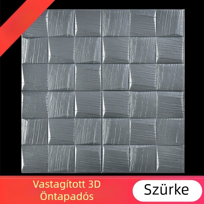 3D hatású öntapadós falikép XPE habból, geometriai mintázat, háttérként hálószobában és nappaliban TV-hez