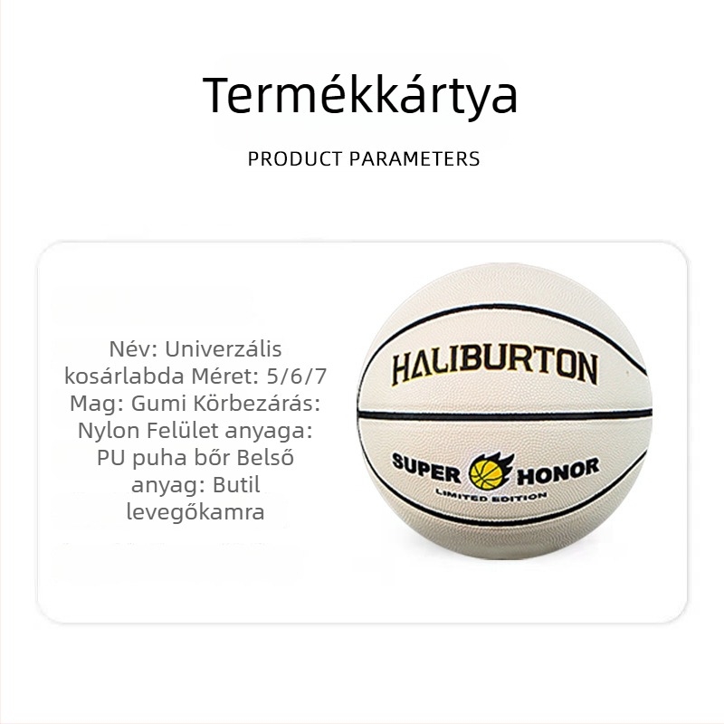 Kültéri PU kosárlabda – világító a sötétben, kopásálló, testreszabható logóval