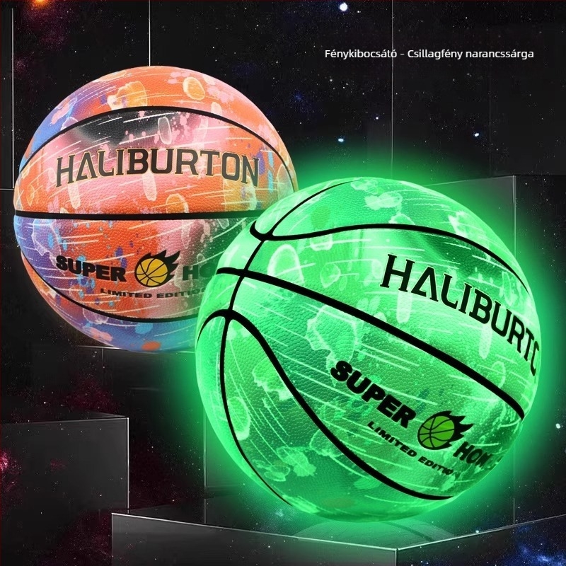 Kültéri PU kosárlabda – világító a sötétben, kopásálló, testreszabható logóval