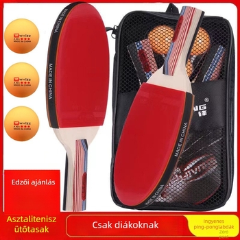Kétoldalas asztaliteniszütő gyerekeknek — Shakehand markolat, Long Pimples gumi, PE alap, kezdő készlet