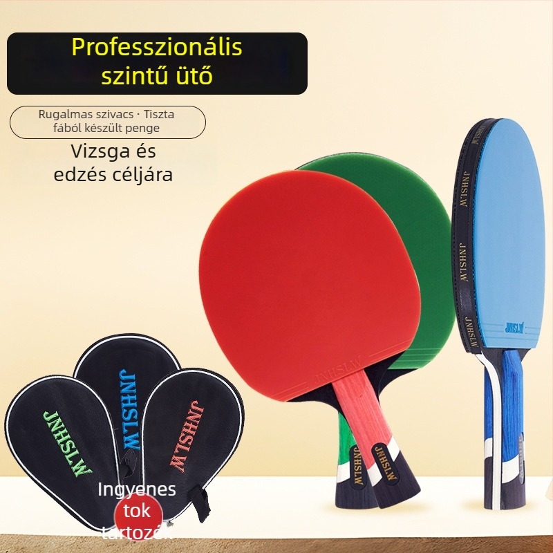 Zhendong asztaliteniszütő, poplár alaplemez, fordított ragasztó gumi, vízszintes ütés, egyedi csomag
