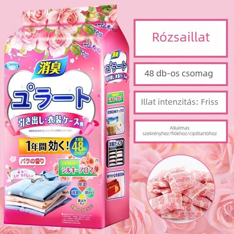 Gardrób kamforgolyók, rózsa illat, rovarriasztó, penész elleni, 200 darabos csomag