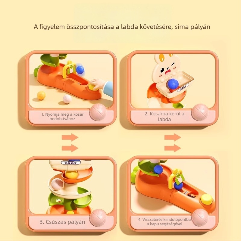 0–2 éves babáknak: oktató játék – köríves pálya és forgó labda, műanyag, Equation Toys, 3C tanúsítvány