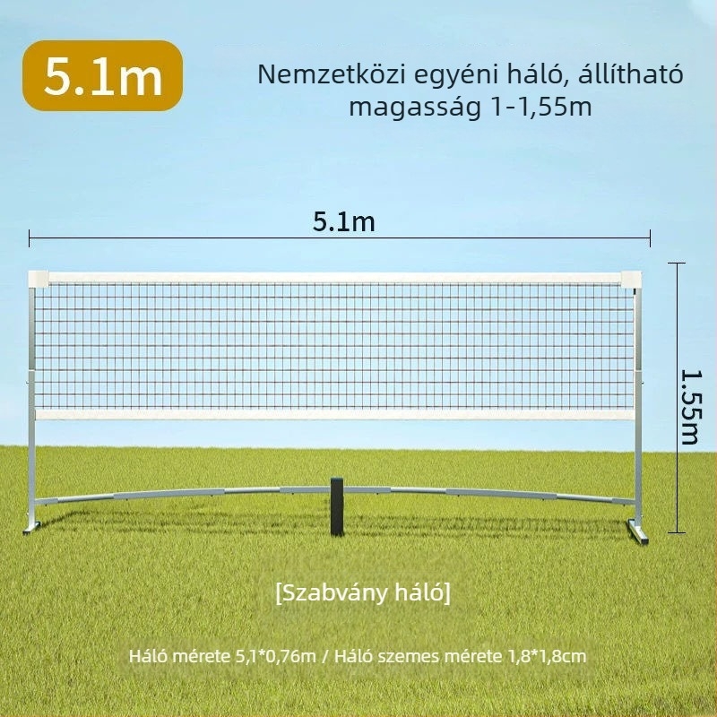 Tollaslabda háló és oszlop, acélváz, Double talent márka, alkalmas asztaliteniszhez és tollaslabdához