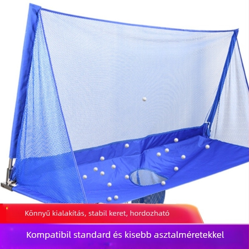 Könnyen hordozható asztalitenisz labdák gyűjtőállvány hálóval, több labdát gyűjtő, kompakt kialakítás