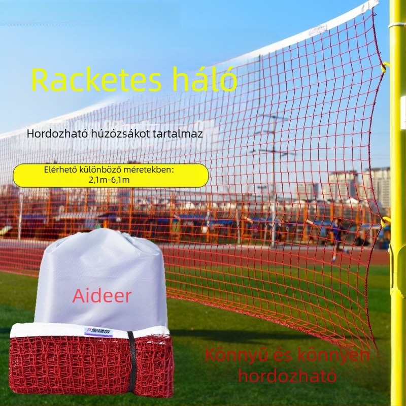 Hordozható szabványos tollaslabda háló, összecsukható, beltéri és kültéri használatra (Hordozható; Szabványos; Összecsukható; Beltéri és kültéri használat; Tollaslabda háló)