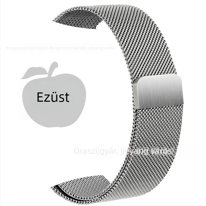 Rozsdamentes acél Milanese szíj mágneses csattal Apple Watch S8-hoz (20mm/22mm)