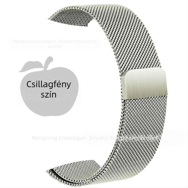 Rozsdamentes acél Milanese szíj mágneses csattal Apple Watch S8-hoz (20mm/22mm)