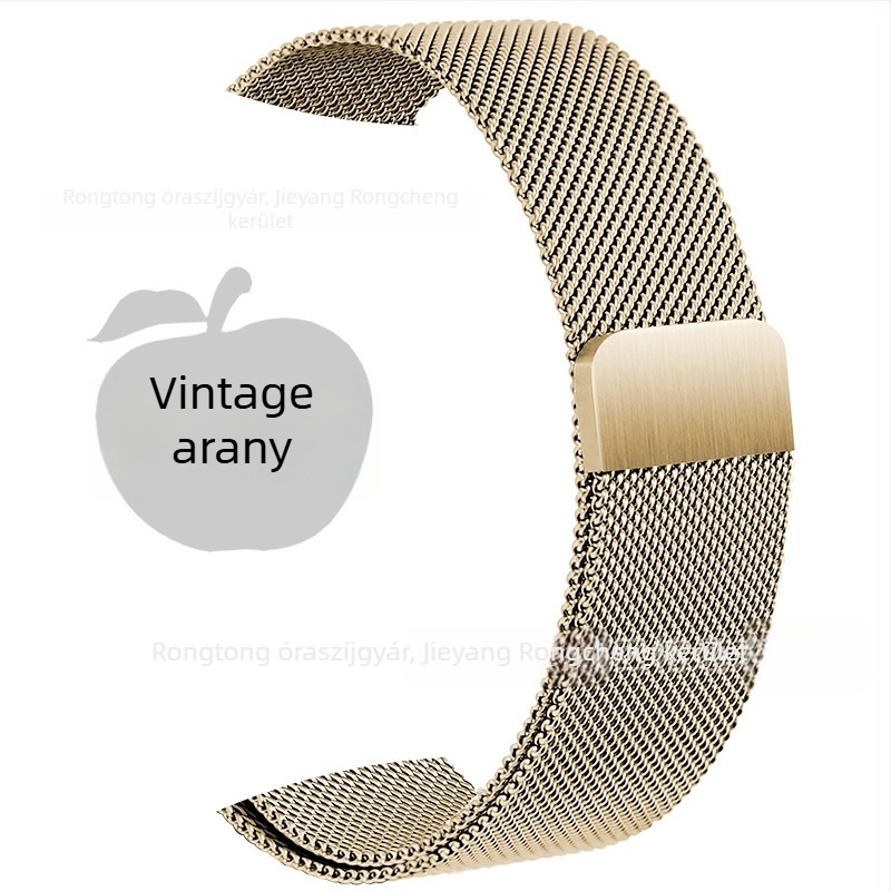 Rozsdamentes acél Milanese szíj mágneses csattal Apple Watch S8-hoz (20mm/22mm)