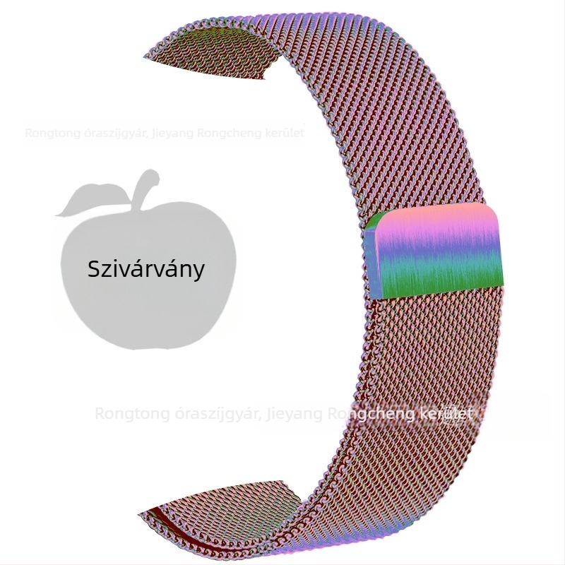 Rozsdamentes acél Milanese szíj mágneses csattal Apple Watch S8-hoz (20mm/22mm)