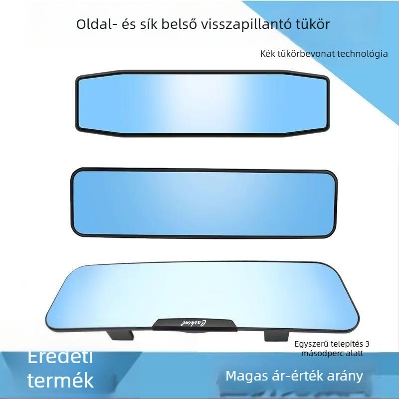 Autó belső tolató tükre, nagy látómező, anti‑tükröződés, tolatáshoz