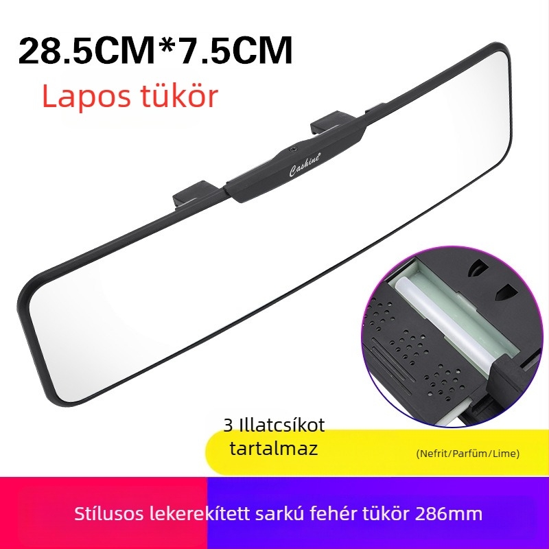 Autó belső tolató tükre, nagy látómező, anti‑tükröződés, tolatáshoz