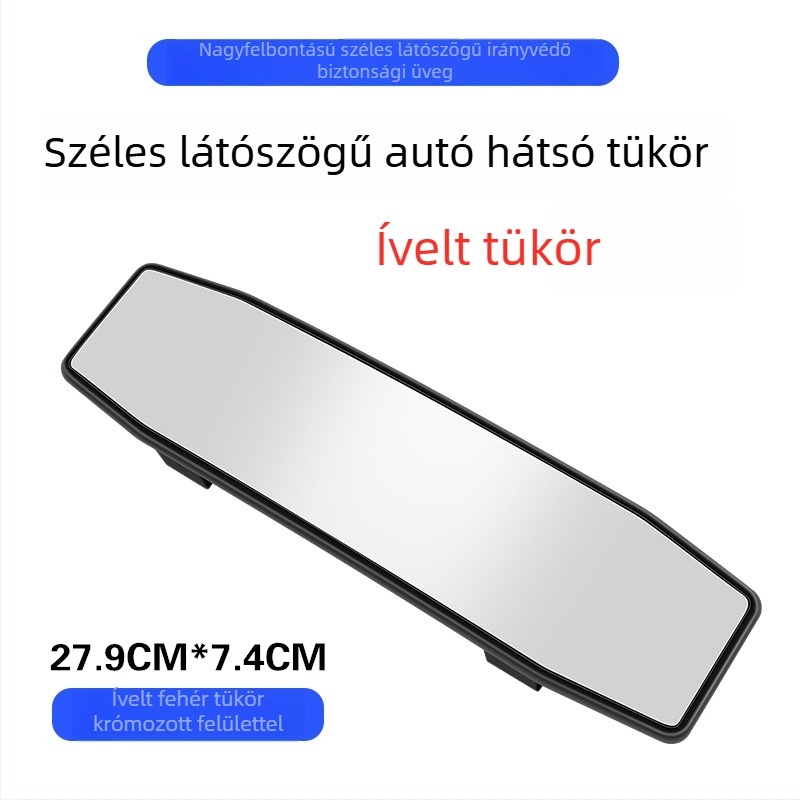 Autó belső tolató tükre, nagy látómező, anti‑tükröződés, tolatáshoz