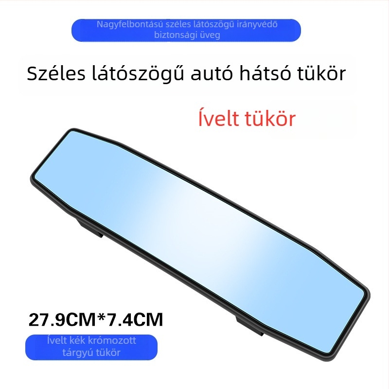 Autó belső tolató tükre, nagy látómező, anti‑tükröződés, tolatáshoz