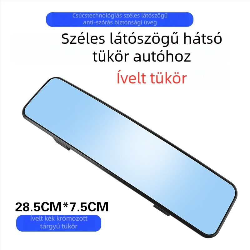 Autó belső tolató tükre, nagy látómező, anti‑tükröződés, tolatáshoz
