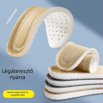 PU talpbetét sportcipőkhöz, modell 5080-háló textúra, teljes hosszúságú párnázás, badmintonhoz, uniszex