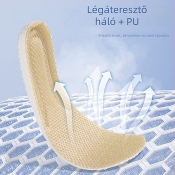 PU talpbetét sportcipőkhöz, modell 5080-háló textúra, teljes hosszúságú párnázás, badmintonhoz, uniszex