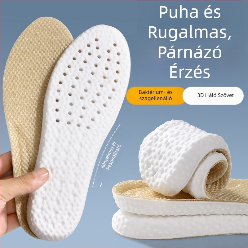 PU talpbetét sportcipőkhöz, modell 5080-háló textúra, teljes hosszúságú párnázás, badmintonhoz, uniszex