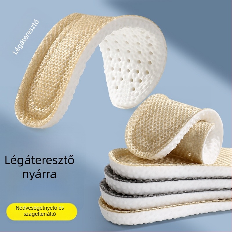 PU talpbetét sportcipőkhöz, modell 5080-háló textúra, teljes hosszúságú párnázás, badmintonhoz, uniszex