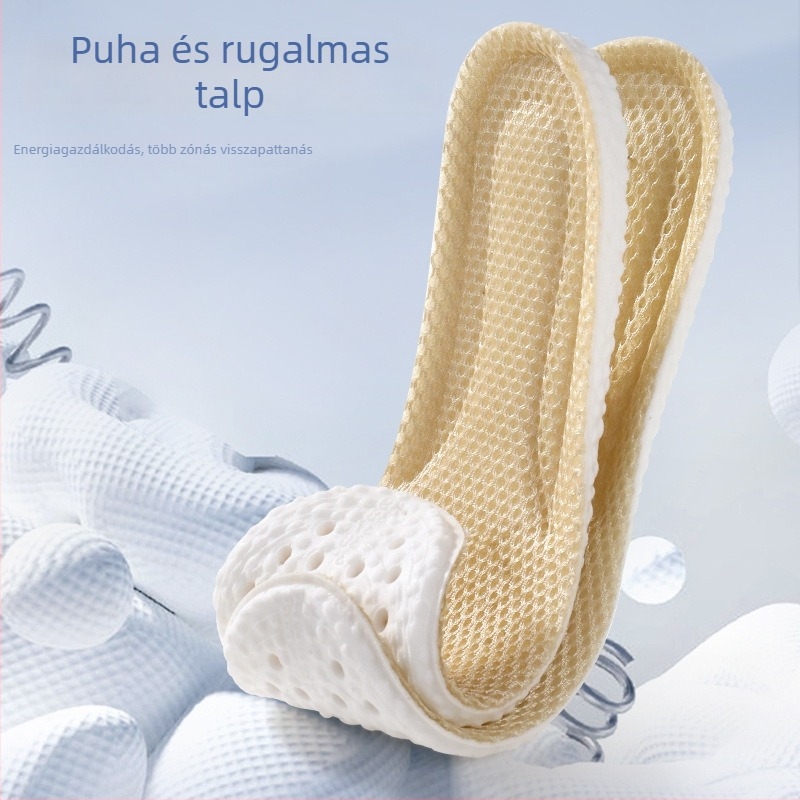 PU talpbetét sportcipőkhöz, modell 5080-háló textúra, teljes hosszúságú párnázás, badmintonhoz, uniszex