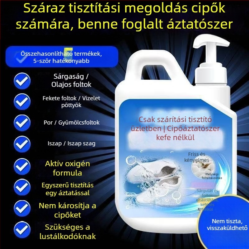 Habos cipőtisztító folyadék fertőtlenítésre és fehérítésre — kefét nem igényel, hálós cipőkhöz