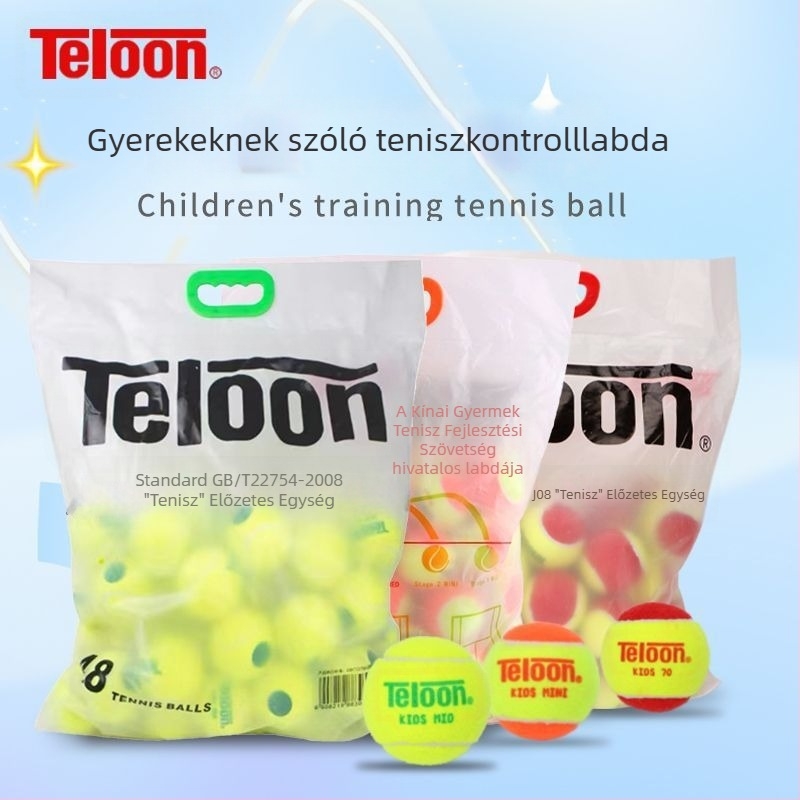 Tenisz edzőlabda gyerekeknek és fiataloknak, puha átmeneti labda, Dragon gumi