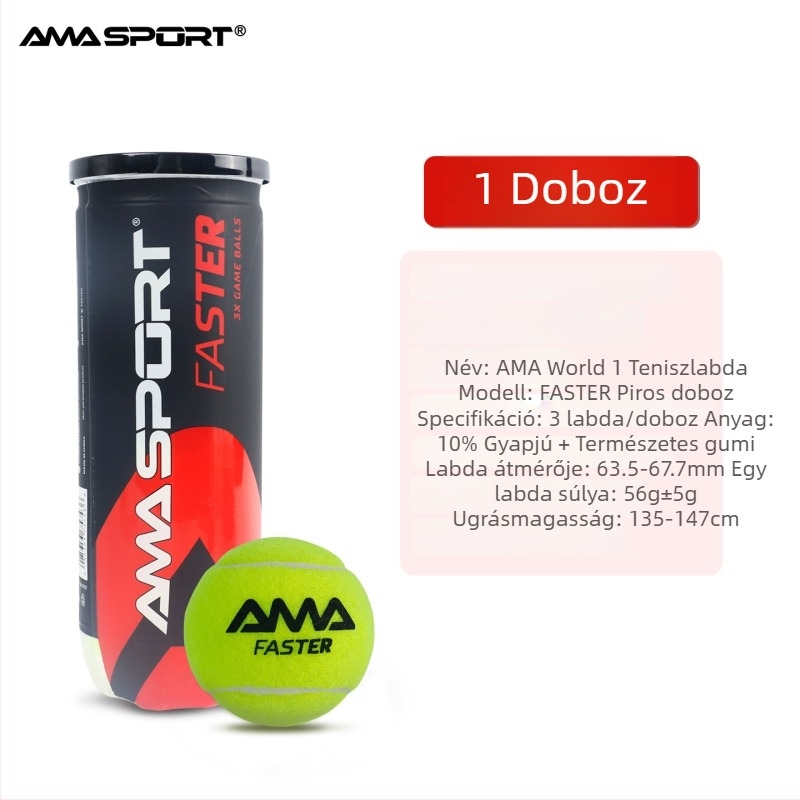Amasport Padel Labda – Magas rugalmas edzőlabda, Tartós versenyekhez