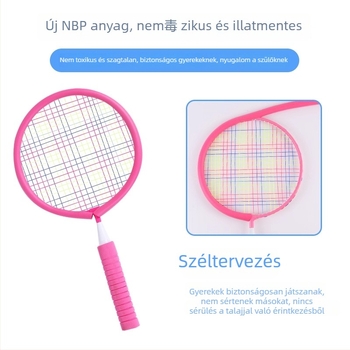 Gyerekeknek szóló tollaslabdaütő készlet – két könnyű ütő, vasötvözet váz, nylon húrok, 95–100 g, közvetlen ütéssel tervezve