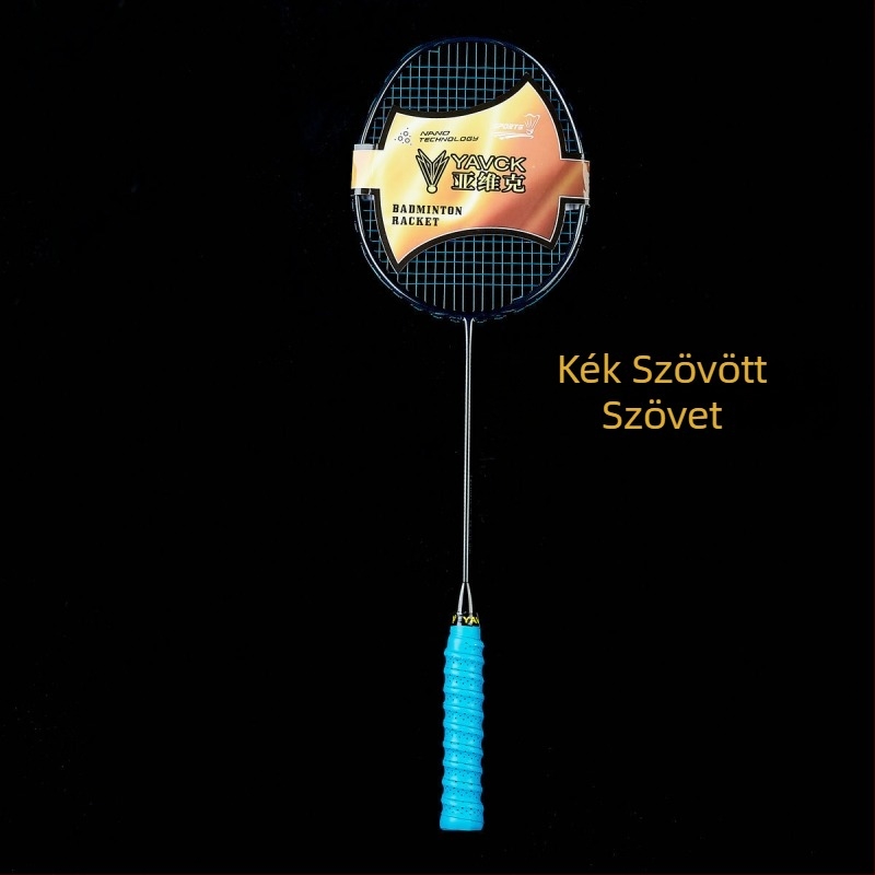 YAVCK tollaslabdaütő — szénszálas váz; tömeg 80–84 g; fogantyú vastagsága G4; merev nyél; nylon húrozás