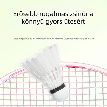 Badmintonütő – szénszálas váz, súly 75–79 g, vízszintes ütés, nyél vastagsága G5