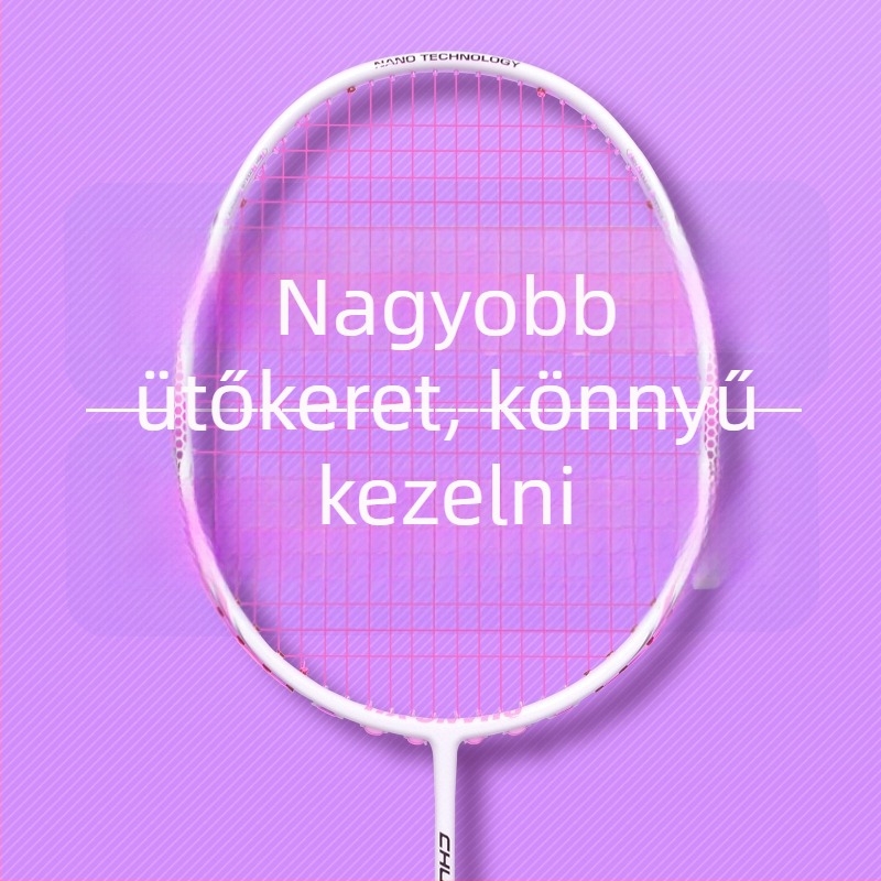 Csxh tollaslabda ütő, váz szálas karbon, súly 75–79 g, fogantyú G5, egyenes nyél, amatőröknek