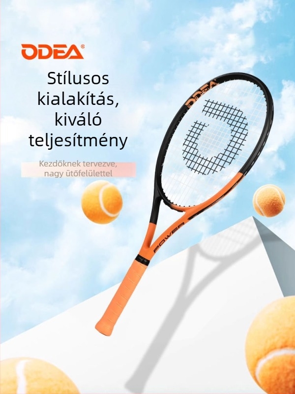 Teniszütő - Uniszex professzionális egyéni játékhoz - szénszálas keret - nylon damil
