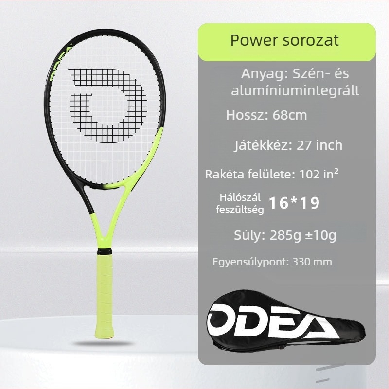 Teniszütő - Uniszex professzionális egyéni játékhoz - szénszálas keret - nylon damil