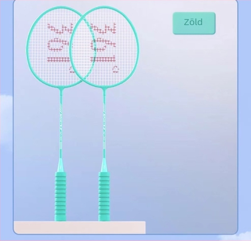Két badmintonütőből álló készlet, ultrakönnyű, egyenként 95–100 g, váz vasötvözet, nylon húrok, közvetlen ütés, fogó G5, kezdő/offenzív játékhoz