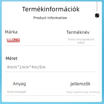 Tenisz edzőhúr egyéni gyakorláshoz - rugalmas, nagy szakítószilárdságú visszaverő vonal