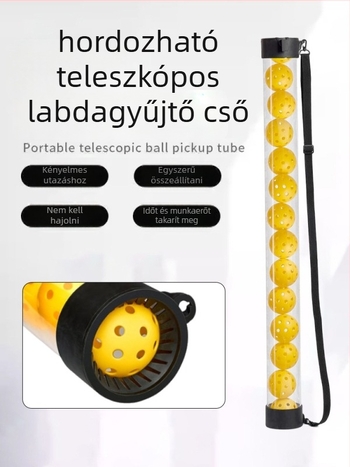 ABS golyógyűjtő vödör, 40 lyukú, hordozható, kültéri használatra, teniszezéshez és más labdajátékokhoz