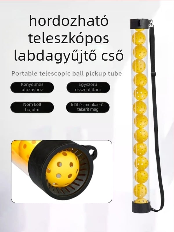 ABS golyógyűjtő vödör, 40 lyukú, hordozható, kültéri használatra, teniszezéshez és más labdajátékokhoz