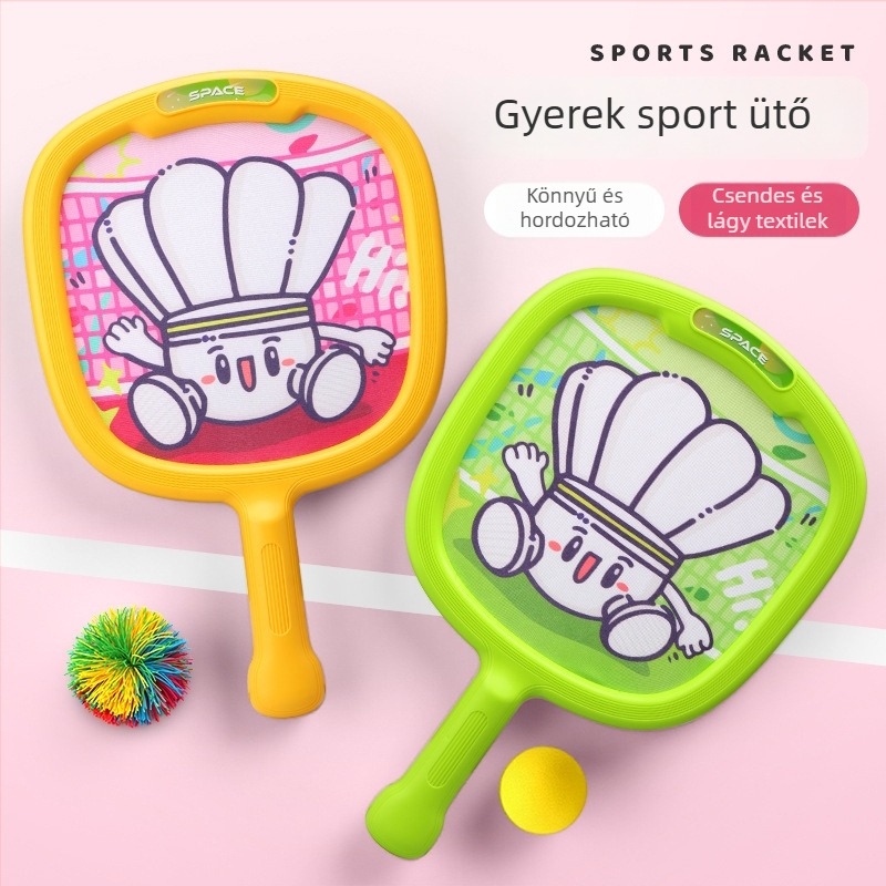 Gyerekeknek szánt karbonszálas tenisz/badminton ütő – edzéskészlet, 95–100 g, közvetlen ütés