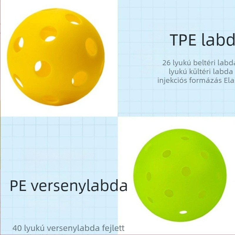 Honglu PE pickleball labda, 40 lyuk, kültéri használatra, professzionális versenyek és edzések számára