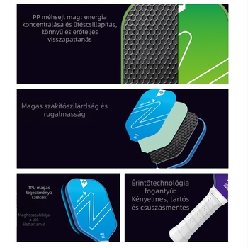 Szénszálas pickleball ütő készlet - Heli Sporting Goods, 220 g