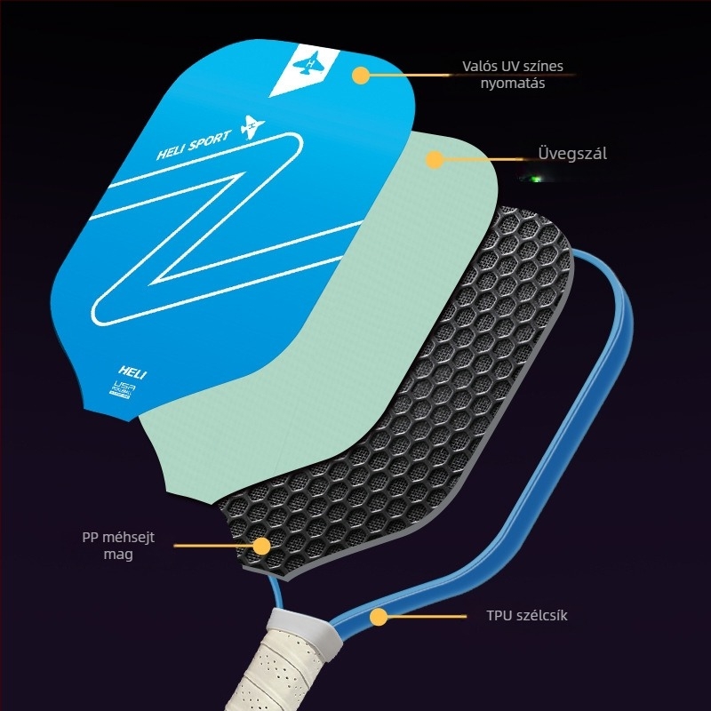 Szénszálas pickleball ütő készlet - Heli Sporting Goods, 220 g