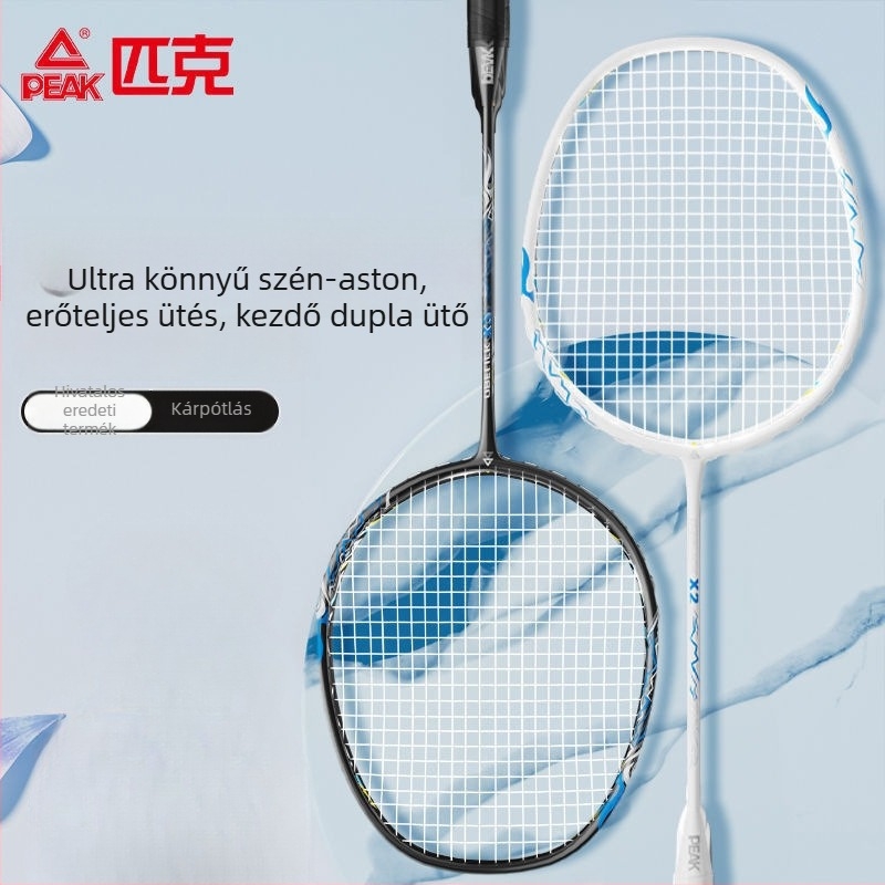 Badmintonütő – szénszálas váz, súly 85–89 g, közvetlen ütés, kezdő amatőröknek